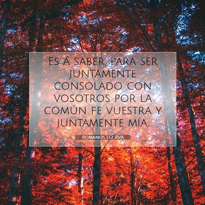 Picture 07 - Romanos 1:12 RVA - Es á saber, para ser juntamente consolado con - Bible Verse Picture