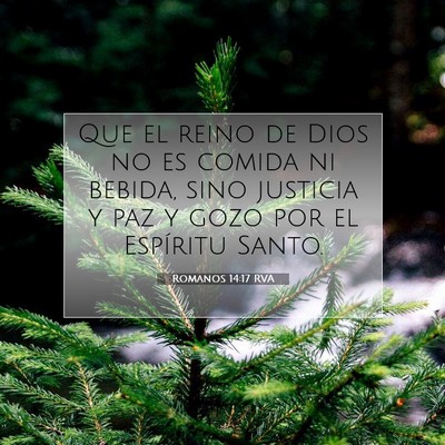 Picture 07 - Romanos 14:17 RVA - Que el reino de Dios no es comida ni bebida, sino - Bible Verse Picture