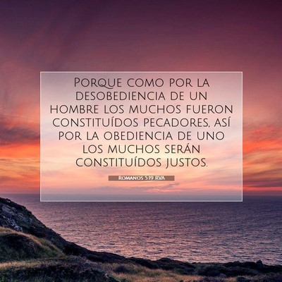 Picture 07 - Romanos 5:19 RVA - Porque como por la desobediencia de un hombre los - Bible Verse Picture