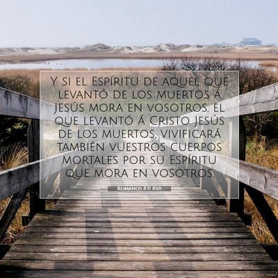 Picture 07 - Romanos 8:11 RVA - Y si el Espíritu de aquel que levantó de los - Bible Verse Picture