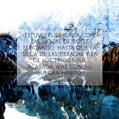 Picture 07 - Rut 2:23 RVA - Estuvo pues junta con las mozas de Booz - Bible Verse Picture