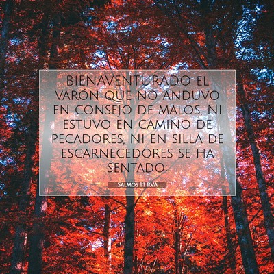 Picture 07 - Salmos 1:1 RVA - BIENAVENTURADO el varón que no anduvo en consejo - Bible Verse Picture