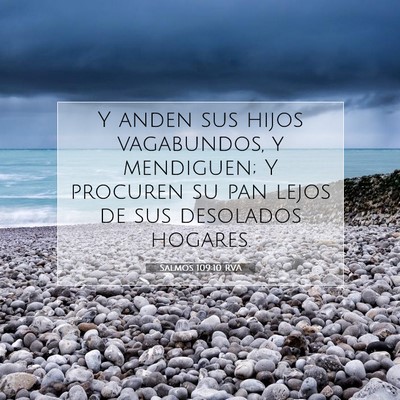 Picture 07 - Salmos 109:10 RVA - Y anden sus hijos vagabundos, y mendiguen; Y - Bible Verse Picture