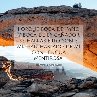 Picture 07 - Salmos 109:2 RVA - Porque boca de impío y boca de engañador se han - Bible Verse Picture
