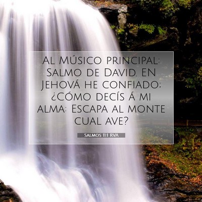 Picture 07 - Salmos 11:1 RVA - Al Músico principal: Salmo de David. EN Jehová - Bible Verse Picture