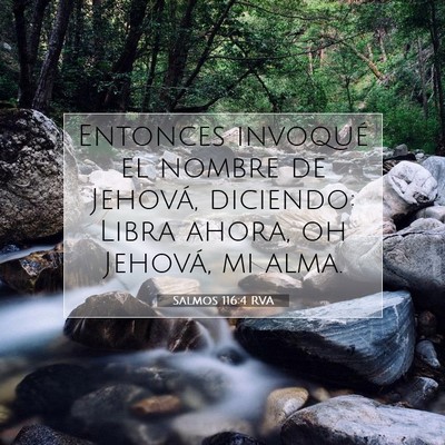 Picture 07 - Salmos 116:4 RVA - Entonces invoqué el nombre de Jehová, diciendo: - Bible Verse Picture