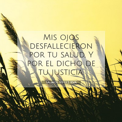 Picture 07 - Salmos 119:123 RVA - Mis ojos desfallecieron por tu salud, Y por el - Bible Verse Picture