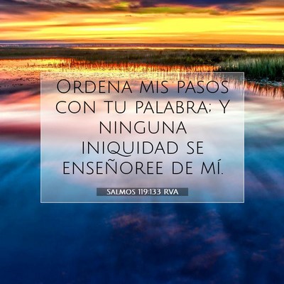 Picture 07 - Salmos 119:133 RVA - Ordena mis pasos con tu palabra; Y ninguna - Bible Verse Picture