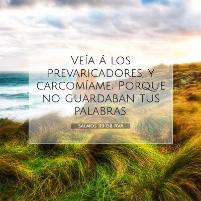 Picture 07 - Salmos 119:158 RVA - Veía á los prevaricadores, y carcomíame; - Bible Verse Picture