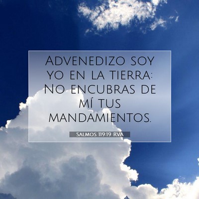 Picture 07 - Salmos 119:19 RVA - Advenedizo soy yo en la tierra: No encubras de - Bible Verse Picture