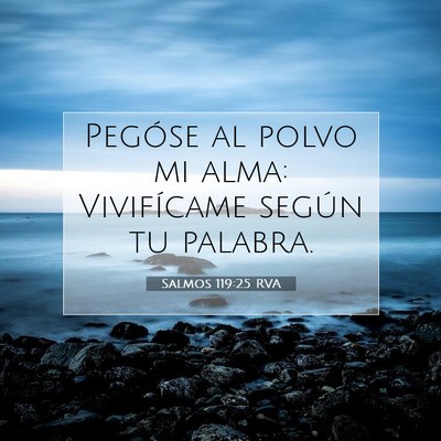 Picture 07 - Salmos 119:25 RVA - Pegóse al polvo mi alma: Vivifícame según tu - Bible Verse Picture