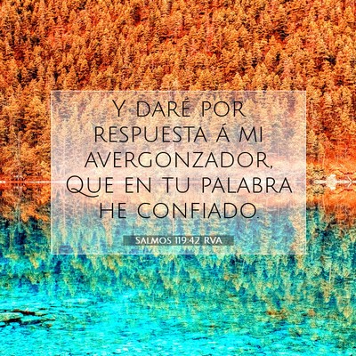 Picture 07 - Salmos 119:42 RVA - Y daré por respuesta á mi avergonzador, Que en - Bible Verse Picture