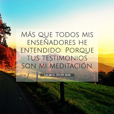 Picture 07 - Salmos 119:99 RVA - Más que todos mis enseñadores he entendido: - Bible Verse Picture