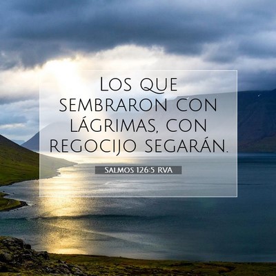 Picture 07 - Salmos 126:5 RVA - Los que sembraron con lágrimas, con regocijo - Bible Verse Picture