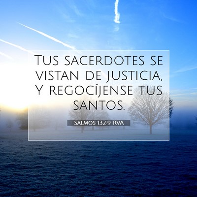 Picture 07 - Salmos 132:9 RVA - Tus sacerdotes se vistan de justicia, Y - Bible Verse Picture