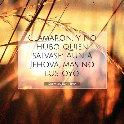 Picture 07 - Salmos 18:41 RVA - Clamaron, y no hubo quien salvase: Aun á - Bible Verse Picture