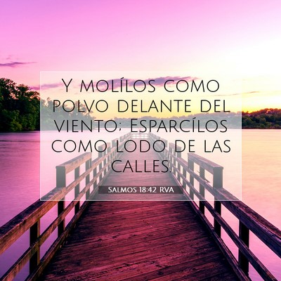 Picture 07 - Salmos 18:42 RVA - Y molílos como polvo delante del viento; - Bible Verse Picture