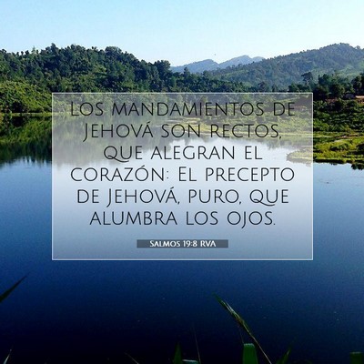 Picture 07 - Salmos 19:8 RVA - Los mandamientos de Jehová son rectos, que - Bible Verse Picture