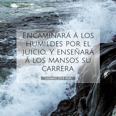 Picture 07 - Salmos 25:9 RVA - Encaminará á los humildes por el juicio, Y - Bible Verse Picture