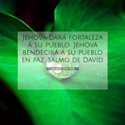 Picture 07 - Salmos 29:11 RVA - Jehová dará fortaleza á su pueblo: Jehová - Bible Verse Picture