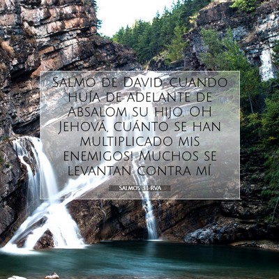 Picture 07 - Salmos 3:1 RVA - Salmo de David, cuando huía de adelante de - Bible Verse Picture