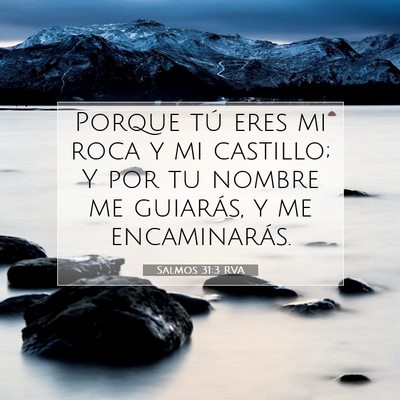 Picture 07 - Salmos 31:3 RVA - Porque tú eres mi roca y mi castillo; Y por tu - Bible Verse Picture