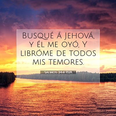 Picture 07 - Salmos 34:4 RVA - Busqué á Jehová, y él me oyó, Y libróme de - Bible Verse Picture