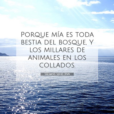 Picture 07 - Salmos 50:10 RVA - Porque mía es toda bestia del bosque, Y los - Bible Verse Picture