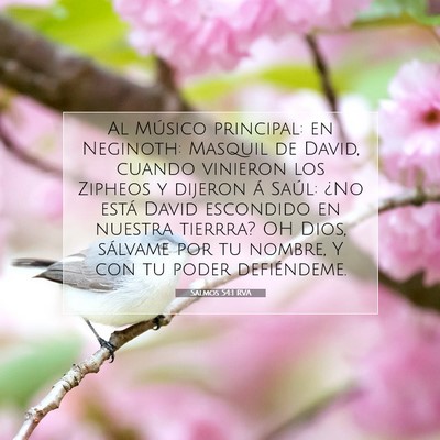 Picture 07 - Salmos 54:1 RVA - Al Músico principal: en Neginoth: Masquil de - Bible Verse Picture