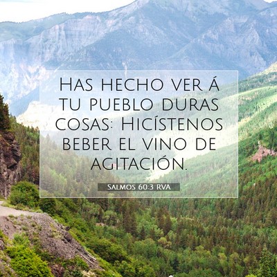 Picture 07 - Salmos 60:3 RVA - Has hecho ver á tu pueblo duras cosas: - Bible Verse Picture