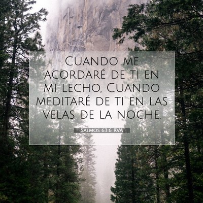 Picture 07 - Salmos 63:6 RVA - Cuando me acordaré de ti en mi lecho, Cuando - Bible Verse Picture