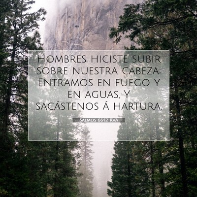 Picture 07 - Salmos 66:12 RVA - Hombres hiciste subir sobre nuestra cabeza; - Bible Verse Picture