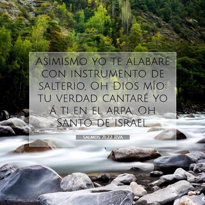 Picture 07 - Salmos 71:22 RVA - Asimismo yo te alabaré con instrumento de - Bible Verse Picture