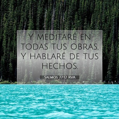 Picture 07 - Salmos 77:12 RVA - Y meditaré en todas tus obras, Y hablaré de tus - Bible Verse Picture