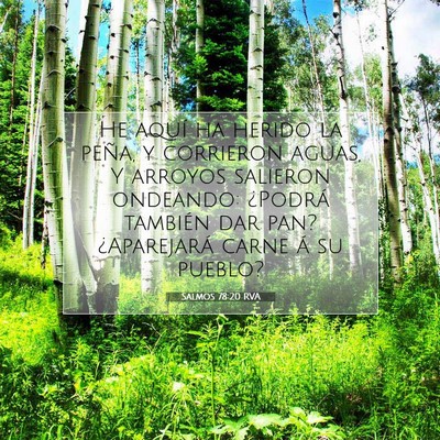 Picture 07 - Salmos 78:20 RVA - He aquí ha herido la peña, y corrieron aguas, Y - Bible Verse Picture