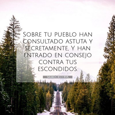Picture 07 - Salmos 83:3 RVA - Sobre tu pueblo han consultado astuta y - Bible Verse Picture