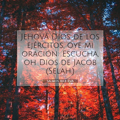 Picture 07 - Salmos 84:8 RVA - Jehová Dios de los ejércitos, oye mi oración: - Bible Verse Picture