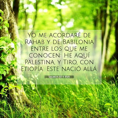 Picture 07 - Salmos 87:4 RVA - Yo me acordaré de Rahab y de Babilonia entre los - Bible Verse Picture