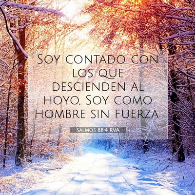 Picture 07 - Salmos 88:4 RVA - Soy contado con los que descienden al hoyo, Soy - Bible Verse Picture