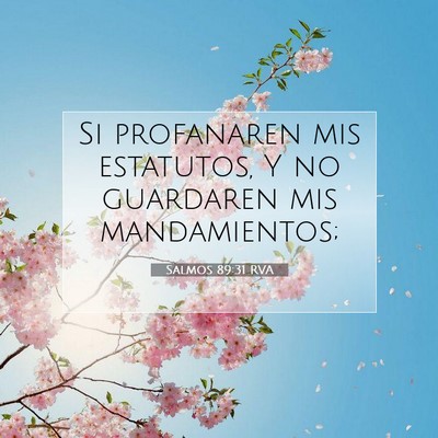 Picture 07 - Salmos 89:31 RVA - Si profanaren mis estatutos, Y no guardaren mis - Bible Verse Picture