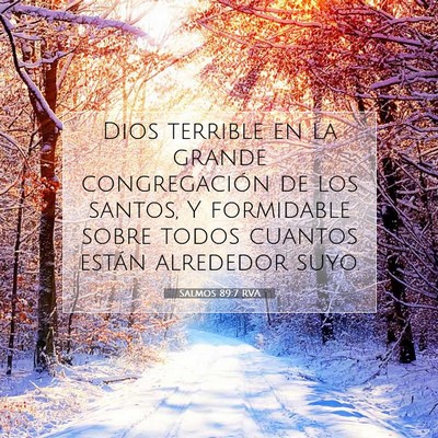 Picture 07 - Salmos 89:7 RVA - Dios terrible en la grande congregación de los - Bible Verse Picture