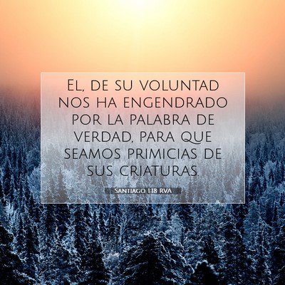 Picture 07 - Santiago 1:18 RVA - El, de su voluntad nos ha engendrado por la - Bible Verse Picture
