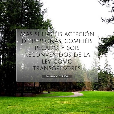 Picture 07 - Santiago 2:9 RVA - Mas si hacéis acepción de personas, cometéis - Bible Verse Picture