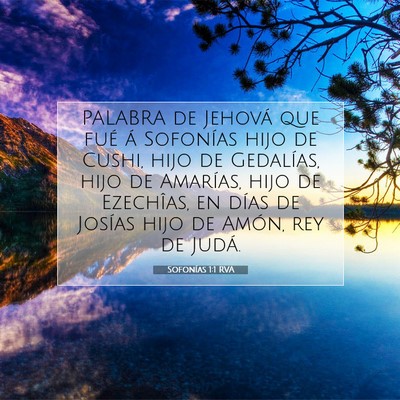 Picture 07 - Sofonías 1:1 RVA - PALABRA de Jehová que fué á Sofonías hijo de - Bible Verse Picture