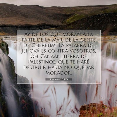 Picture 07 - Sofonías 2:5 RVA - Ay de los que moran á la parte de la mar, de la - Bible Verse Picture