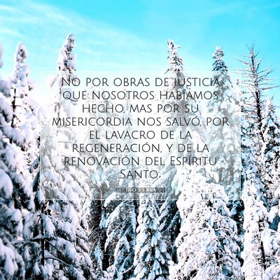 Picture 07 - Tito 3:5 RVA - No por obras de justicia que nosotros habíamos - Bible Verse Picture