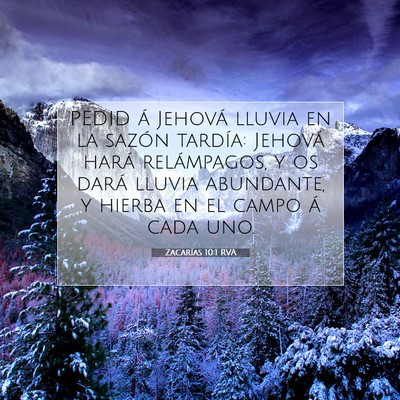 Picture 07 - Zacarías 10:1 RVA - PEDID á Jehová lluvia en la sazón tardía: - Bible Verse Picture