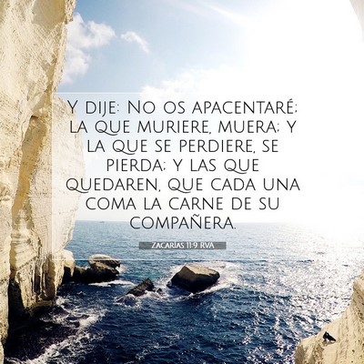 Picture 07 - Zacarías 11:9 RVA - Y dije: No os apacentaré; la que muriere, muera; - Bible Verse Picture