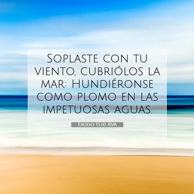 Picture 07 - Éxodo 15:10 RVA - Soplaste con tu viento, cubriólos la mar: - Bible Verse Picture