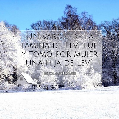 Picture 07 - Éxodo 2:1 RVA - UN varón de la familia de Leví fué, y tomó - Bible Verse Picture